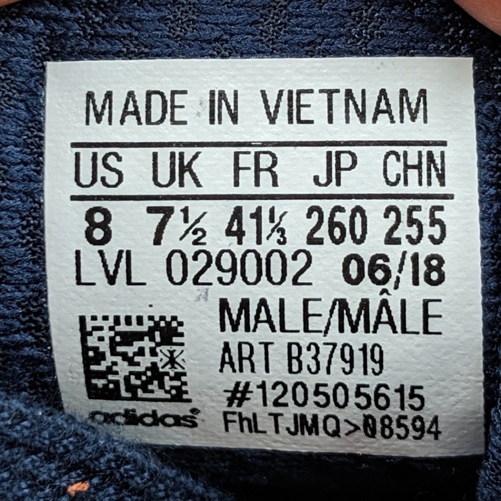 Adidas I-5923 COLLEGIATE NAVY/GUM NWOB - Picture 6 of 7